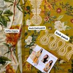 MARIA B Design Digital Printed Embroidered Lawn Dress With Digital Printed Chiffon Dupatta (Unstitched) (Code:28407) - Image 3