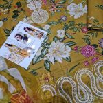 MARIA B Design Digital Printed Embroidered Lawn Dress With Digital Printed Chiffon Dupatta (Unstitched) (Code:28407) - Image 4