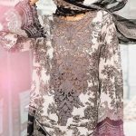 MARIA B Design Digital Printed Embroidered Lawn Dress With Digital Printed Chiffon Dupatta (Unstitched) (Code:28412) - Image 2
