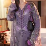 Heavy Embroidered Lawn Dress With Soft Silk Printed Dupatta (Unstitched) (Code:28376) - Image 2