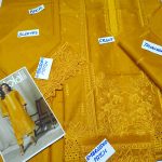 2 PCs Embroidered Lawn Dress With Embroidered Trouser (Unstitched) (Code:28676) - Image 2
