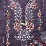 Heavy Embroidered Lawn Dress With Soft Silk Printed Dupatta (Unstitched) (Code:28376) - Image 4