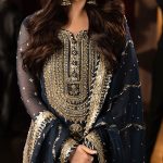 ASIM JOFA LUXURY Heavy Embroidered Chiffon Party Wear Dress With Chiffon Embroidered Dupatta (Unstitched) (Code:29307) - Image 2