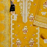 Heavy Sequins Embroidered Lawn Dress With Digital Print Diamond Dupatta (Unstitched) (Code:29655) - Image 2