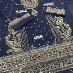 ASIM JOFA LUXURY Heavy Embroidered Chiffon Party Wear Dress With Chiffon Embroidered Dupatta (Unstitched) (Code:29307) - Image 3