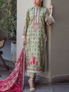 Banadora Printed Lawn Dress With Airjet Printed Lawn Dupatta (Unstitched) (Code:29293)