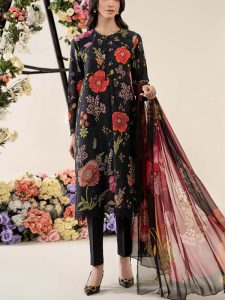 MARIA B Design Original Digital Printed Lawn Dress With Printed Lawn Dupatta (Unstitched) (Code:29032)
