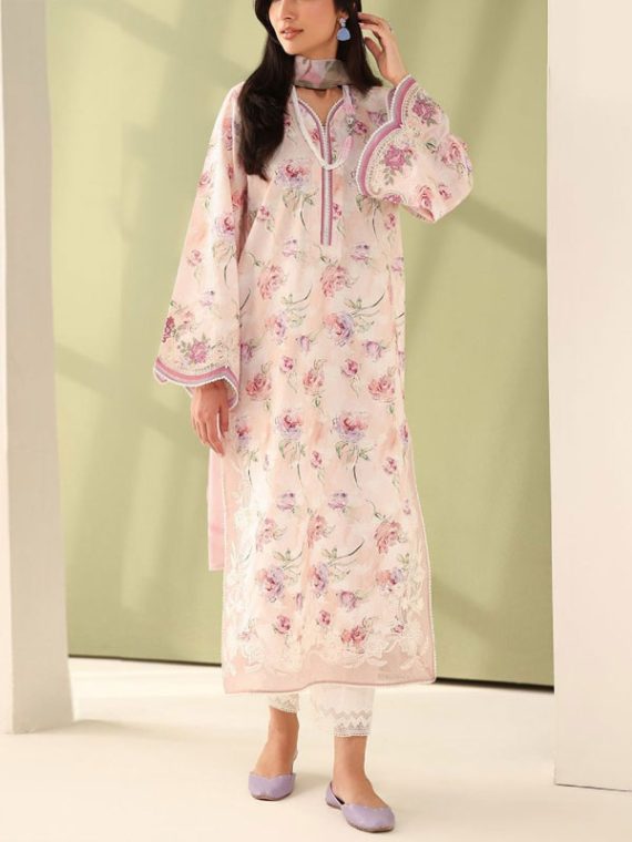 Banadora Printed Lawn Dress With Airjet Printed Lawn Dupatta (Unstitched) (Code:29279)
