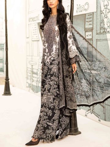 MARIA B Original Digital Printed Lawn Dress With Printed Lawn Dupatta (Unstitched) (Code:29039)