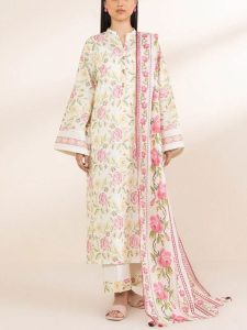 Banadora Printed Lawn Dress With Airjet Printed Lawn Dupatta (Unstitched) (Code:29282)