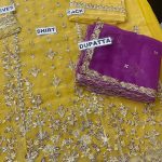 ASIM JOFA Design Heavy Embroidered Organza Dress With Organza Embroidered Dupatta (Unstitched) (Code:29041) - Image 5