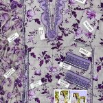 Luxury Lawn Digital Printed Heavy Embroidered Dress With Chiffon Embroidered Dupatta (Unstitched) (Code:29047) - Image 3