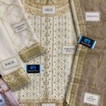 ASIM JOFA Design Heavy Embroidered Chiffon Dress With Chiffon Spengle Embroidered Dupatta (Unstitched) (Code:29705) - Image 2