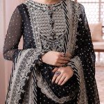 Chiffon Heavy Embroidered Spengle Work Work Dress With Chiffon Embroidered Dupatta (Unstitched) (Code:29927) - Image 2