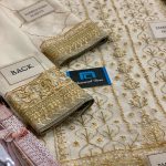 ASIM JOFA Design Heavy Embroidered Chiffon Dress With Chiffon Spengle Embroidered Dupatta (Unstitched) (Code:29705) - Image 3
