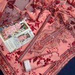 Luxury Lawn Digital Printed Heavy Embroidered Dress With Chiffon Embroidered Dupatta (Unstitched) (Code:30100) - Image 2