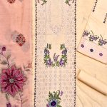 Qalamkar Lawn Heavy Headskip Booring Embroidry Dress Digital Printe Diamond Dupatta (Unstitched) (Code:29797) - Image 2