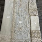 MARIA B Design Heavy Chiffon Embroidered Dress With Embroidered Chiffon Dupatta (Unstitched) (Code:30330) - Image 3