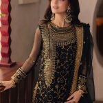 ASIM JOFA DESIGN Embroidered Chiffon Party Wear Dress With Embroidered Chiffon Dupatta (Unstitched) (Code:30440) - Image 2