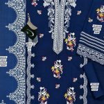 Dhanak Heavy Embroidered Dress With Kortai Printed Shawl (Unstitched) (Code:30729) - Image 2