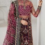 BAROQUE Design NET Sequence Heavy Embroidered Dress With Embroidered NET Dupatta (Unstitched) (Code:31224) - Image 2