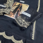 BAROQUE Design Heavy Chiffon Embroidered Dress With Embroidered Chiffon Dupatta (Unstitched) (Code:31053) - Image 4