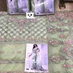 MARIA B Design NET Sequence Heavy Embroidered Saree (Unstitched) (Code:31229) - Image 3