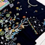 Dhanak Heavy Embroidered Dress With Digital Printed Banadora Shawl (Unstitched) (Code:31358) - Image 3