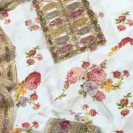 Anila’s Same As Original Shamoze Silk Heavy Embroidered Dress With Printed Silk Heavy Embraided Dupatta (Unstitched) (Code:31215) - Image 2