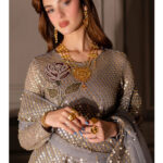 Heavy Embroidered Chiffon Party Dress With Organza Embroidered Dupatta (Unstitched) (Code:31058) - Image 2