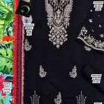 Dhanak Heavy Embroidered Dress With Digital Printed Kortai Shawl (Unstitched) (Code:31353) - Image 2