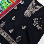 Dhanak Heavy Embroidered Dress With Digital Printed Kortai Shawl (Unstitched) (Code:31353) - Image 3