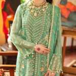 Heavy Embroidered Chiffon Wedding Dress With Embroidered Chiffon Dupatta (Unstitched) (Code:31062) - Image 2
