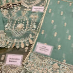 Heavy Embroidered Chiffon Wedding Dress With Embroidered Chiffon Dupatta (Unstitched) (Code:31062) - Image 5