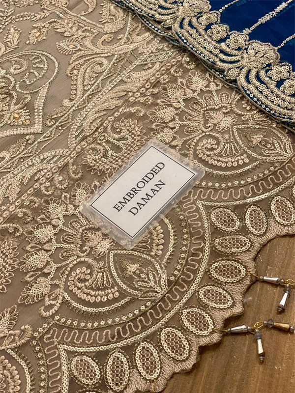 Chiffon Heavy Embroidered Dress With Chiffon Embroidered Cut Work Dupatta (Unstitched) (Code:31488) - Image 7