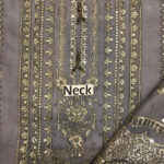 Chiffon Heavy Embroidered Dress With Embroidered Chiffon Dupatta (Unstitched) (Code:31074) - Image 4