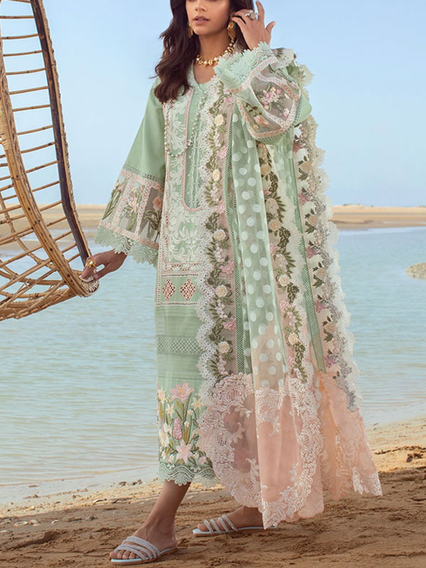 Crimson Lawn Chicken Karri Embroidered Dress With Chiffon 4 Sided Heavy Embroidered Dupatta (Unstitched) (Code:179952)