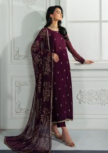 Chiffon Heavy Embroidered Dress Chiffon Embroidery Dupatta 3 Pc Suite (Unstitched)