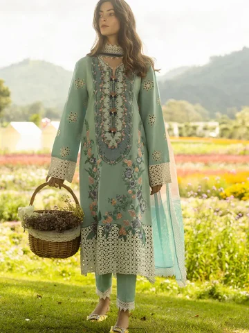 MUSHQ Embroidered Lawn Dress With Chiffon Printed Banadora Dupatta (Unstitched) (Code:180719)