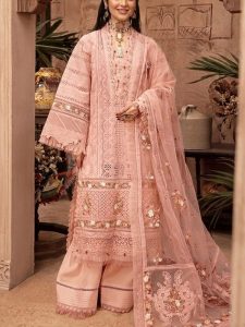 Cotton Lawn Heavy Embroidered Dress With Chiffon Embroidered Dupatta (Unstitched) (Code: 181559)