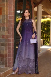 Noor By Sadia Asad Double Shaded Printed Lawn Dress 4-Sided Embroidered Chiffon Dupatta (Unstitched) (Code: 181545)