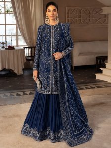 SORAYA Organza Heavy Hand Work Embroidered Wedding Dress With Organza Heavy Embroidered Dupatta With Inner (Unstitched) (Code:183078)
