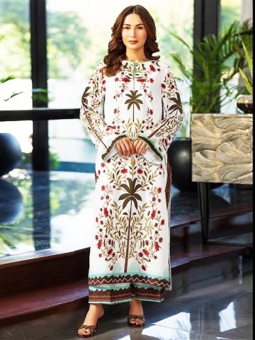 Trending Viscose Slub Digital Printed Long Kaftan Shirt Stylish Ethnic Wear (Unstitched) (Code:183198)